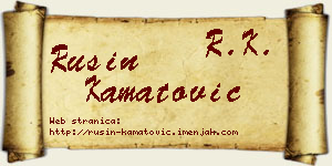 Rusin Kamatović vizit kartica